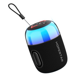 WorryFree Gadgets Portable Bluetooth Speaker with Colorful RGB Lights, 10W, Ideal (Black)