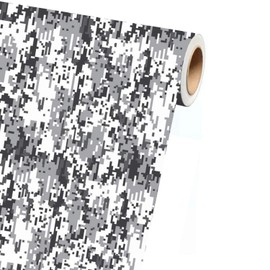 Sky Auto INC Digital Snow Camouflage Vinyl Car Wrap Film Sheet + Free Cutter & Squeegee (7ft x 5ft / 84" x 60")