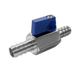 Beduan 1/2" Hose ID Barb Ball Valve 316 Stainless Steel Mini Shut Off Valve for Water Gas Fuel Drip Irrigation and Aquarium