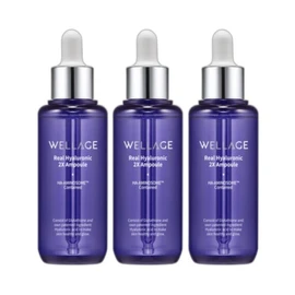 Wellage Hyaluronic Acid Season 3 Real Hyaluronic 2X Ampoule 70ml, 3 pcs. / 웰라쥬 히알루론산 시즌3 리얼 히알루로닉 투엑스 앰플 70ml, 3개