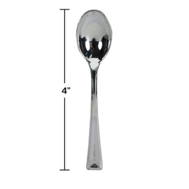 Creative Converting Plastic Spoons, One Size, Metallic