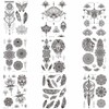 9 Sheets Black Henna Temporary Tattoos For Women Girls Adults,