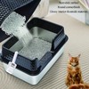 Vealind Stainless Steel Cat Litter Box High Sided Metal Cats