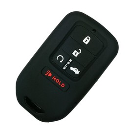 Coolbestda - Carcasa de silicona para llave de coche con mando a distancia, 5 botones inteligentes, Negro