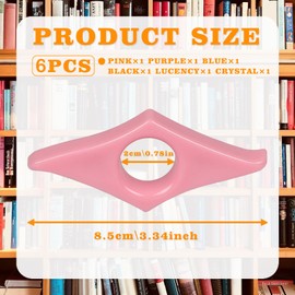 6 Pcs Thumb Book Page Holder for Reading, Ideal Reading Accessories for Book Lovers, Reading Essentials with Multiple Colors for Choice