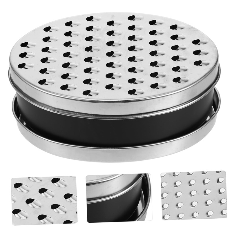 Ciieeo 3-Piece Cheese Grater Set with Container Dual-Sided Stainless Steel