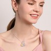 LUHE Highland Cow Necklace Animal Heart Necklace Sterling Silver Animal