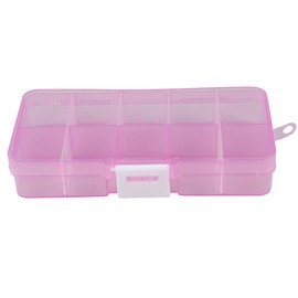 Craft County Plastic Bead Organizer – Pink – Customizable Compartments – Perfect for Organizing Small Items