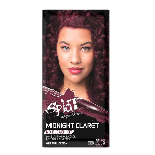 Splat | Midnight Claret | 30 Wash | No Bleach Formula | Temporary Semi-Permanent Hair Dye