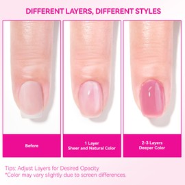 Nail Strengthener for Women: 8 in 1 Dusty Rose Nail Hardener Extra Strong and Growth - Nail Polish Hardener for Weak and Damaged Nails 15ml