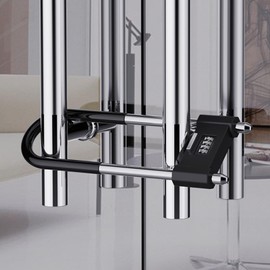 YAVINCOL Adjustable Padlock, 4 Digit Combination Lock, U-shaped Lock, Waterproof, Anti-Rust, Anti-Theft, Dial Lock, Large Diallock, Number Lock, School, Company, Warehouse, Bicycle, Glass Door Lock