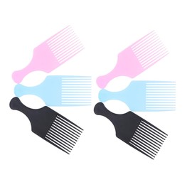 Mikinona 6pcs Wide Tooth Plastic Combs Rake Hair Brush Smooth Detangler for Salon Styling Hair Tool for Men Women