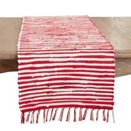 Festive Candy Cane Chindi Table Runner