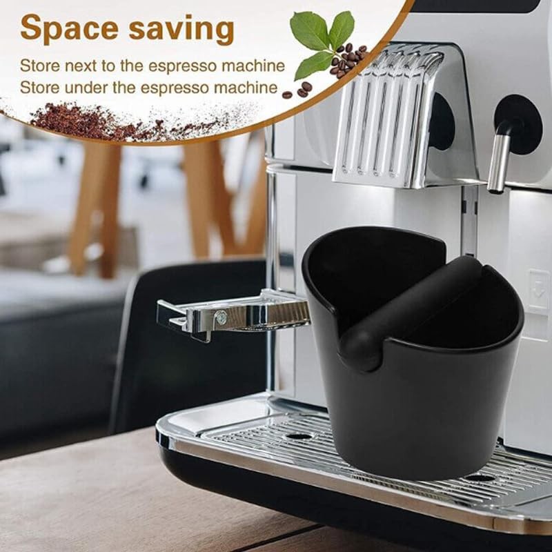 Coffee Knock Box Bin Bucket Container Espresso Grinds With Tamp