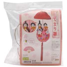 Takagi Fiber Panami LH160 Hinamatsuri Handicrafts Crepe Kit, Hanging Decoration, Temari Hinami, Can Be Made Without Sewing