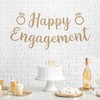 Pre-Strung Happy Enagment Banner - NO DIY - Gold Glitter