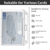 skytowards Pack of 10 ID Card Holder Hard Plastic Horizontal