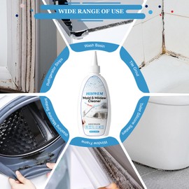 HIHWEM Mold Mildew Remover Gel Washing Machine Cleaner Grout Cleaner Household Stain Remover Gel for Home Sink Kitchen Showers 8 fl.oz