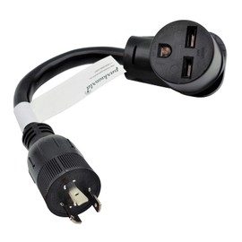 Parkworld 62411 NEMA L6-20P to 6-30R, Locking 20A 250V to Industrial 30A 250V Adapter Cord, (1FT)