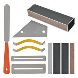 Sarini 11PCS Guitar Luthier Tool Fingerboard Protectors Set Fret Levelling Grinding Kit Include Guitar Fret Crowning File Fret Rocker