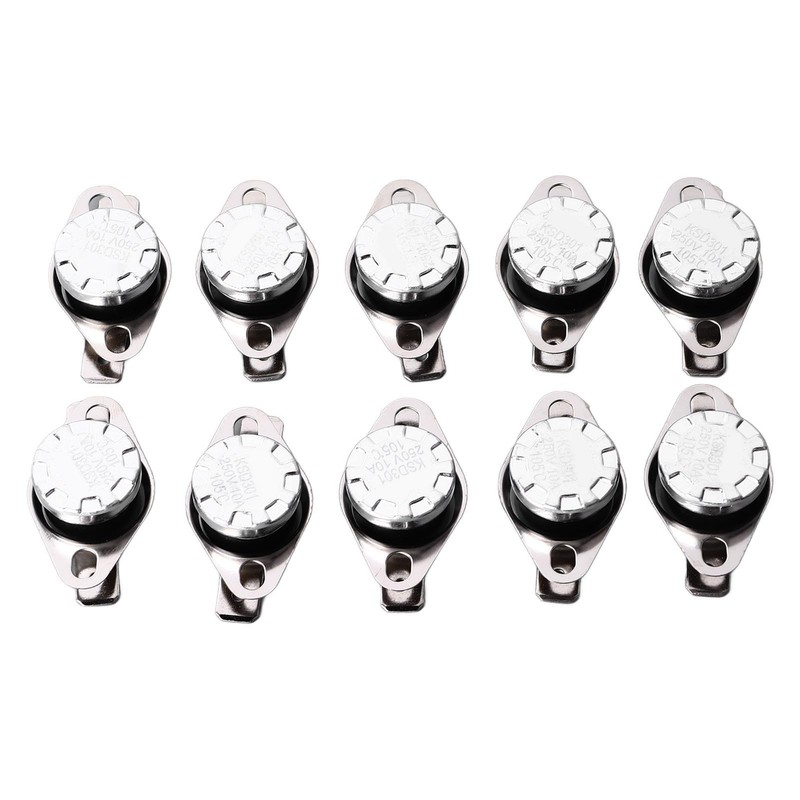 10 Pcs Thermal Switch KSD301 Normally Closed Thermostat Temperature Control