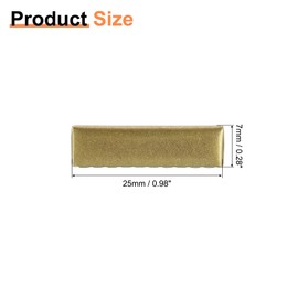 uxcell 32Pcs Pinch Crimp Ends, 25mm Cord End Clasps Ribbon Crimp Ends Leather End Crimp End Fastener Rope Clip for Tag Belt Cotton Webbing DIY Making, Bronze