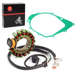 Stator with Gasket Compatible with Yamaha Warrior 350 YFM350 1996-2001 Big Bear 350 1995-1997 Kodiak 400 1993-1998 3HN-85510-10-00 3GD-15451-00-00