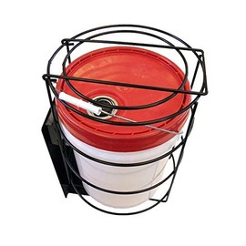 TCD Parts 5 Gallon Bucket Locking Rack - Mountable - Heavy Duty- Safe Guard Chemical Storage (Bucket not included)
