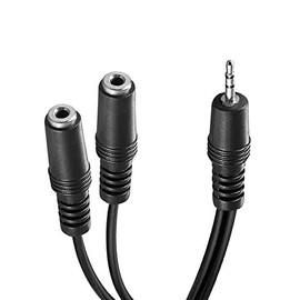 Audio Jack Y Adapter | 20 cm | Stereo | 3.5 mm Jack Plug (3-Pin) to 2 x 3.5 mm Jack Socket | Y Splitter Cable Headphone Headset AUX