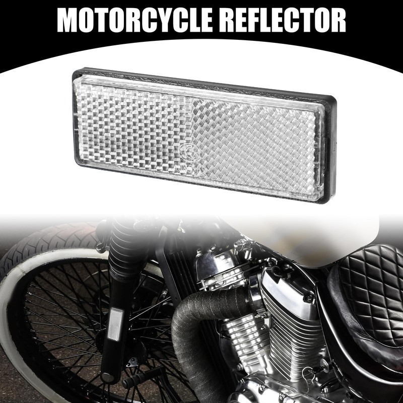 X AUTOHAUX 4pcs 3.46"x1.26" Universal Reflector - Rectangle Motorcycle Bike
