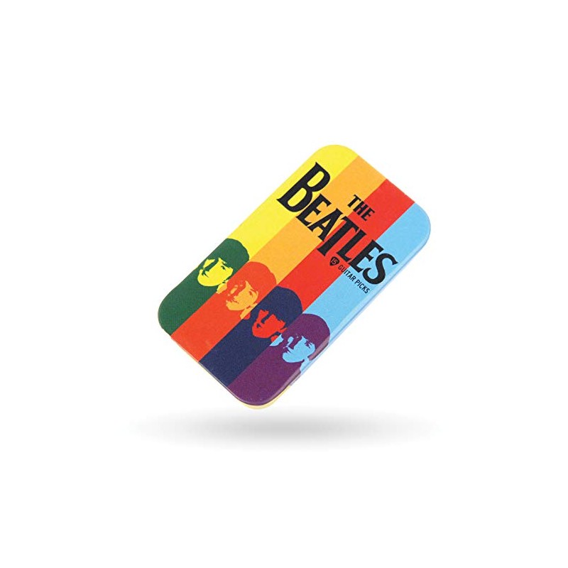 D'Addario Beatles púas de guitarra con lata de colección, rayas,