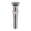 Jincrop Bathroom Sink Drain Brushed Nickel with Overflow, Pop Up
