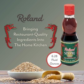 Roland, Foods Pure Sesame Oil from Toasted Sesame Seeds Specialty Imported Food Bottle, 6.2 Ounce