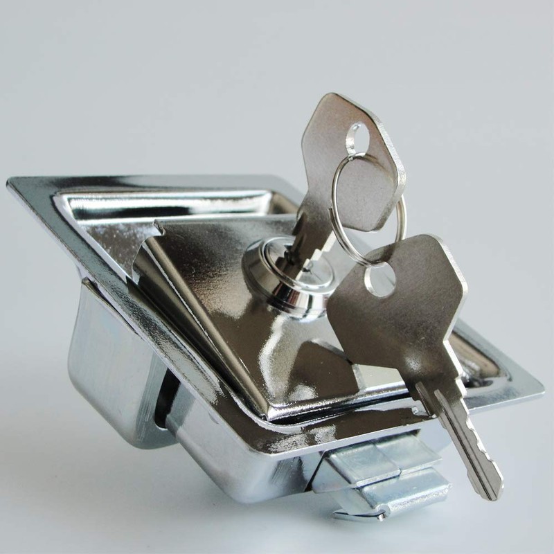 2 PCS Flush Mount Paddle Handle Stainless Steel Locking Door