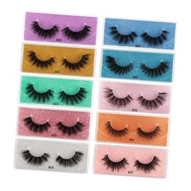 TOVINANNA 10 Pairs False Eyelashes Eyelash Lash Accessories Makeup False Eyelashes Girl Cosmetic False Lashes Fake Lashes 3d Fake Eyelashes Eye Beauty Accessories Imitation Colorful