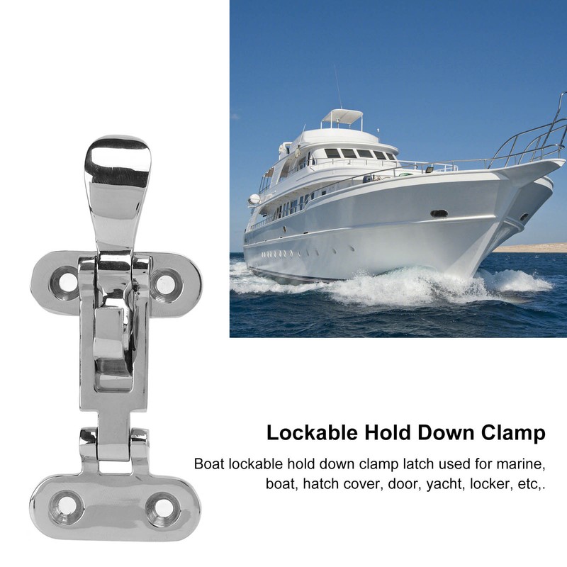 Boat Anti Rattle Latch Stainless Steel Lockable Hold Down Clamp