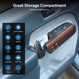 Daeiclru Ford Maverick 2022-2025 Door Side Storage Box, 4-Pack Black Car Organizer, Compatible with Ford Maverick 2022-2025, Door Handle Storage Organizer, Phone Pocket, Key Holder