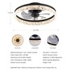KDG 19.7" Low Profile LED Ceiling Fans with Light, Reversible