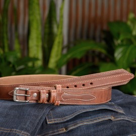 Bullhide Belts Mens Leather Belt for Work, Casual, Dress, 1.50" Wide, Tan, 36"