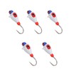 5 Pcs Winter Ice Fishing Jigs Kit Hooks Lures for