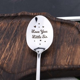 Little Sister Birthday Gifts for Sis Sister Mothers Day Gifts for Sister Love You Little Sis Spoon Gift for Little Sister I Love You Sister Gifts from Brother Sister Coffee Tea Spoon Gifts