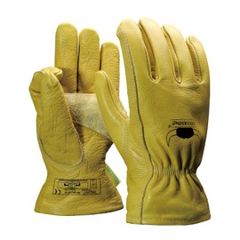 Weldas® STEERSOtuff® premium top grain cowhide driver’s gloves, 10-2700XL, Golden yellow (Extra Large)