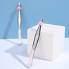High-Quality Stainless Steel Precision Tweezers for Eyebrows and Eyelashes Slanted Tweezers 6ea