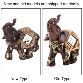 Hztyyier Elephant Decoration, Good Luck Feng Shui Elephant Statue, Resin Figurine Elephant for Wealth Lucky Figurine Home Decor Gift (S)