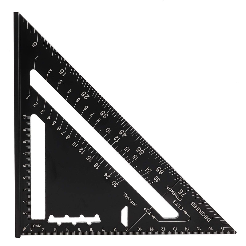 12 Inch Aluminium Alloy Triangle Protractor, Oxidation Roof Triangle Angle