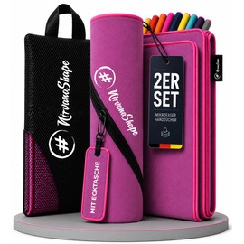 NirvanaShape Microfibre Hand Towel, Lightweight, Compact Sauna Towel, Bath Towel, Beach Towel, Sports Towel, Set of 2, L + M, 140 x 70 cm + 120 x 60 cm