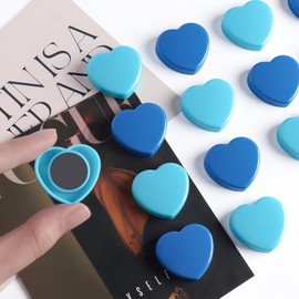 PYJLBX 20PCS Fridge Magnets - Heavy Duty Refrigerator Magnets, Cute Small Strong Magnets for Whiteboard, Lockers & Kitchen - Mini Decorative Heart Magnet for Home, School Office Crafts Locker (Blue)