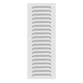PATIKIL 6 x 16 Inch 304 Stainless Steel Vent Cover, Screen Air Grille Ventilation Cover HVAC Louvered Grill for Home Kitchen Fireplace Bathroom Wall Ceiling, Silver Tone