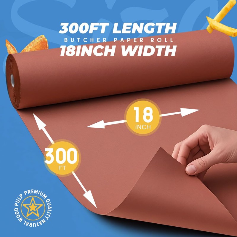 PH PERKHOMY Pink Butcher Paper Roll 18" x 3600" (300')