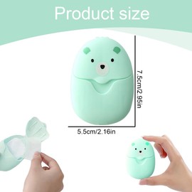 WUSJCOF 300 Stücke Mini Reisen Papier Seifenblätter, Papier Seife, Tragbare Seife mit Kunststoffbox, für Unterwegs Reisen Camp Outdoor Wandern, Klein und Leicht zu Tragen